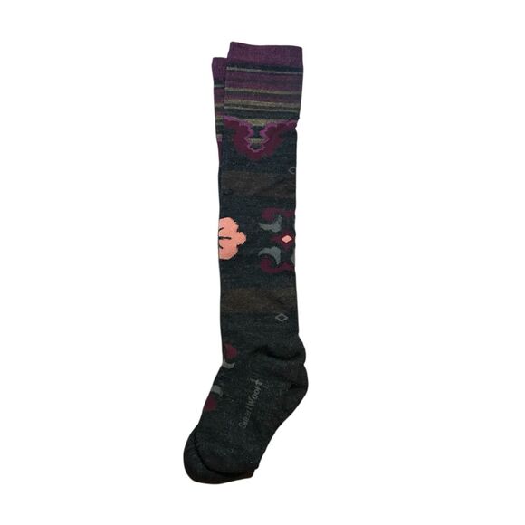 NEW WITHOUT TAGS SmartWool Women's Ski Floral Field Print Over The Calf Socks on - Picture 3 of 6